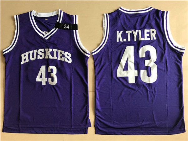 2017 NBA Huskies movie #43 K.TYLER purple jersey->golden state warriors->NBA Jersey